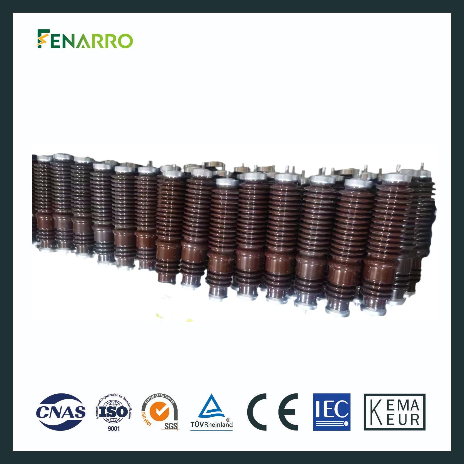 Fenarro 110кв Керамический грозозащитный разрядник из оксида цинка для электростанции