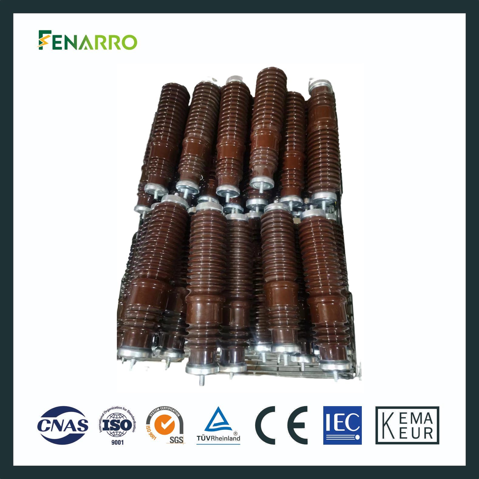 Fenarro 110кв Керамический грозозащитный разрядник из оксида цинка для электростанции