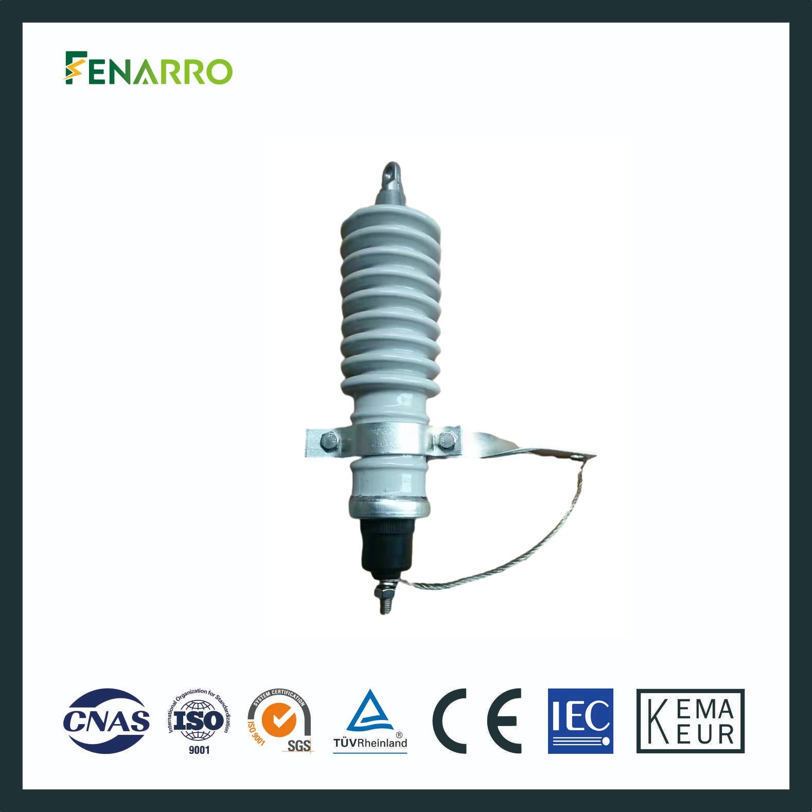 Fenarro 10кв Керамический грозозащитный разрядник из оксида цинка для электростанции