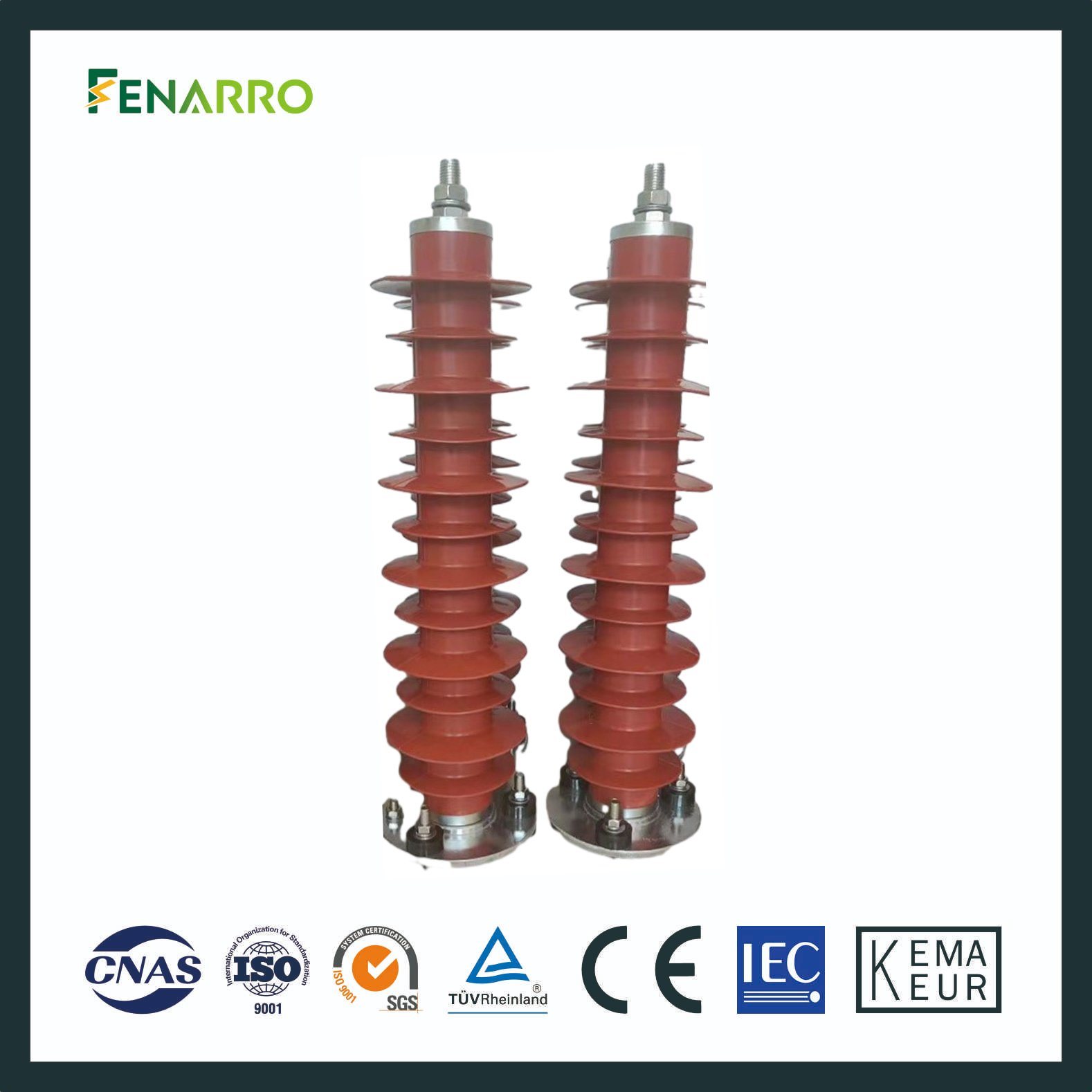 Fenarro 35кв силиконовый резиновый грозозащитный разрядник для электростанции