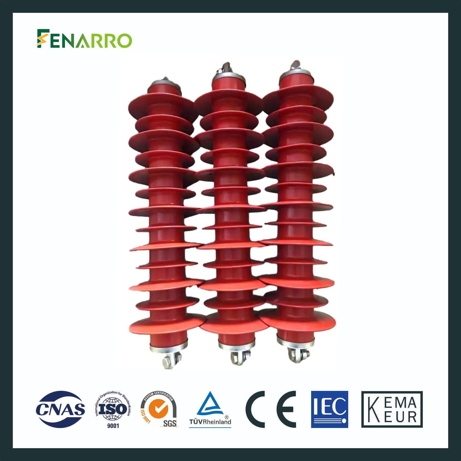 Fenarro 110кв силиконовый резиновый грозозащитный разрядник для электростанции