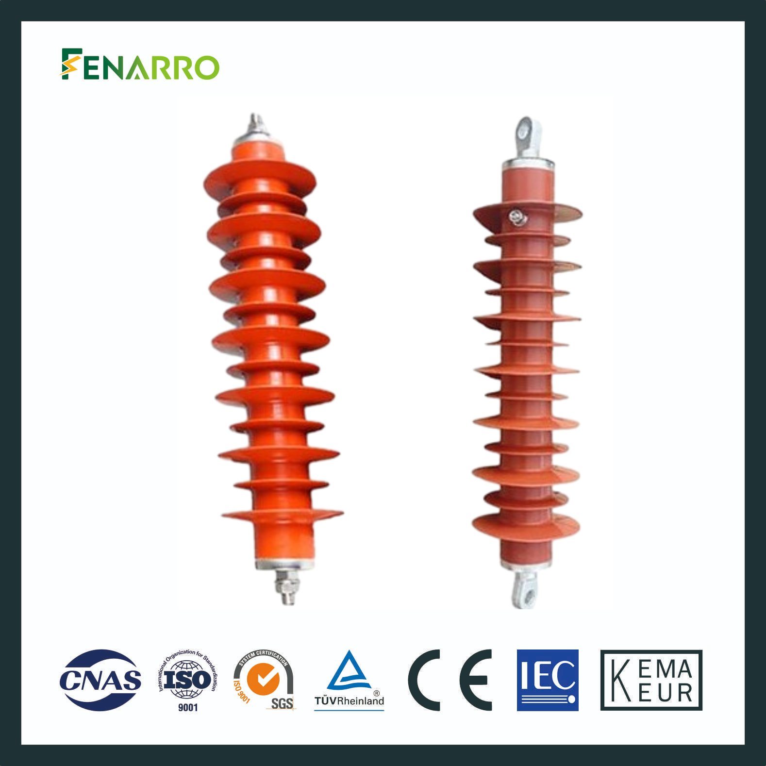 Fenarro 35кв силиконовый резиновый грозозащитный разрядник для электростанции