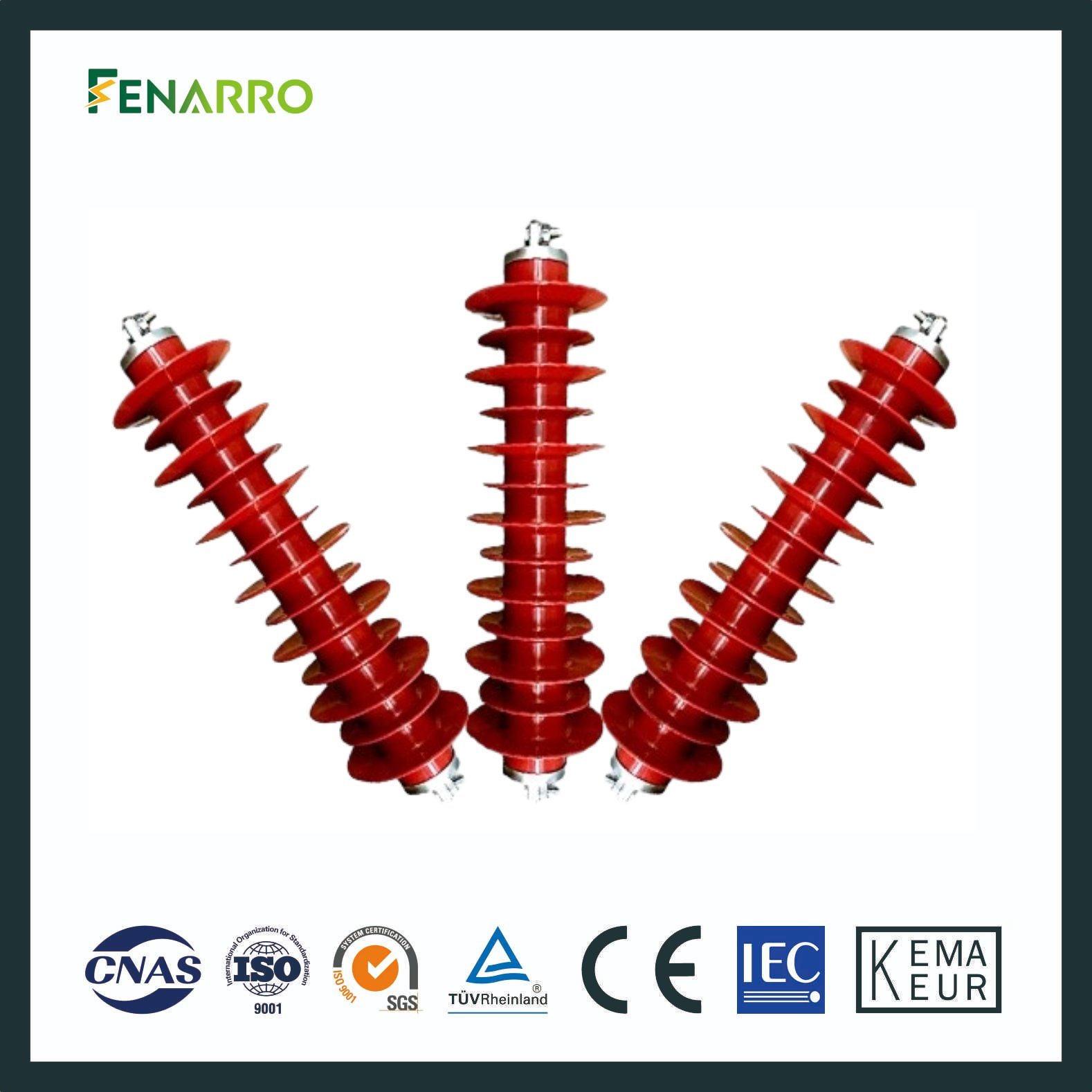 Fenarro 35кв силиконовый резиновый грозозащитный разрядник для электростанции