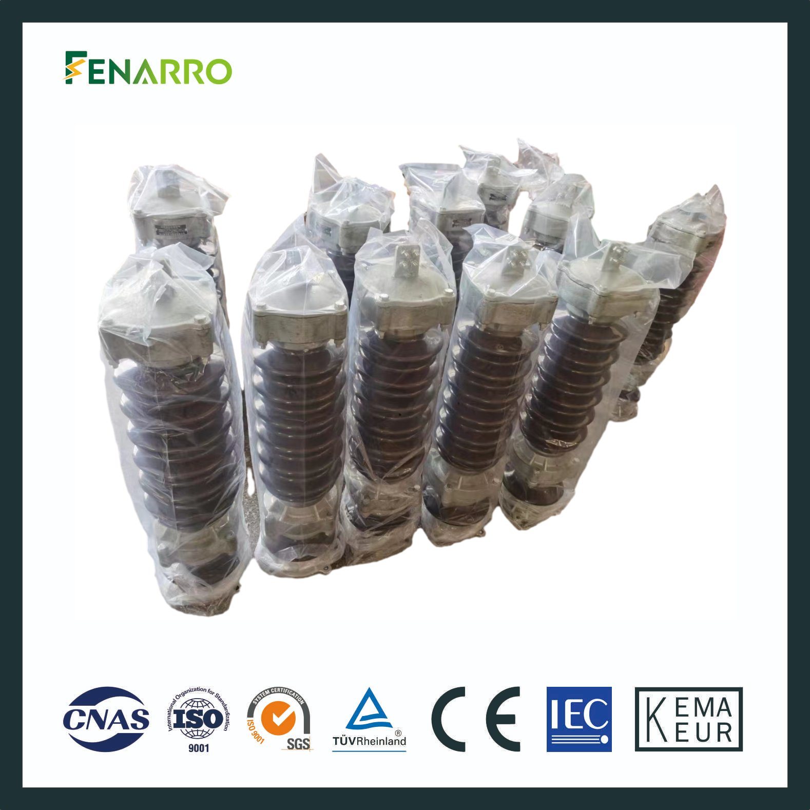 Fenarro 110кв Керамический грозозащитный разрядник из оксида цинка для электростанции
