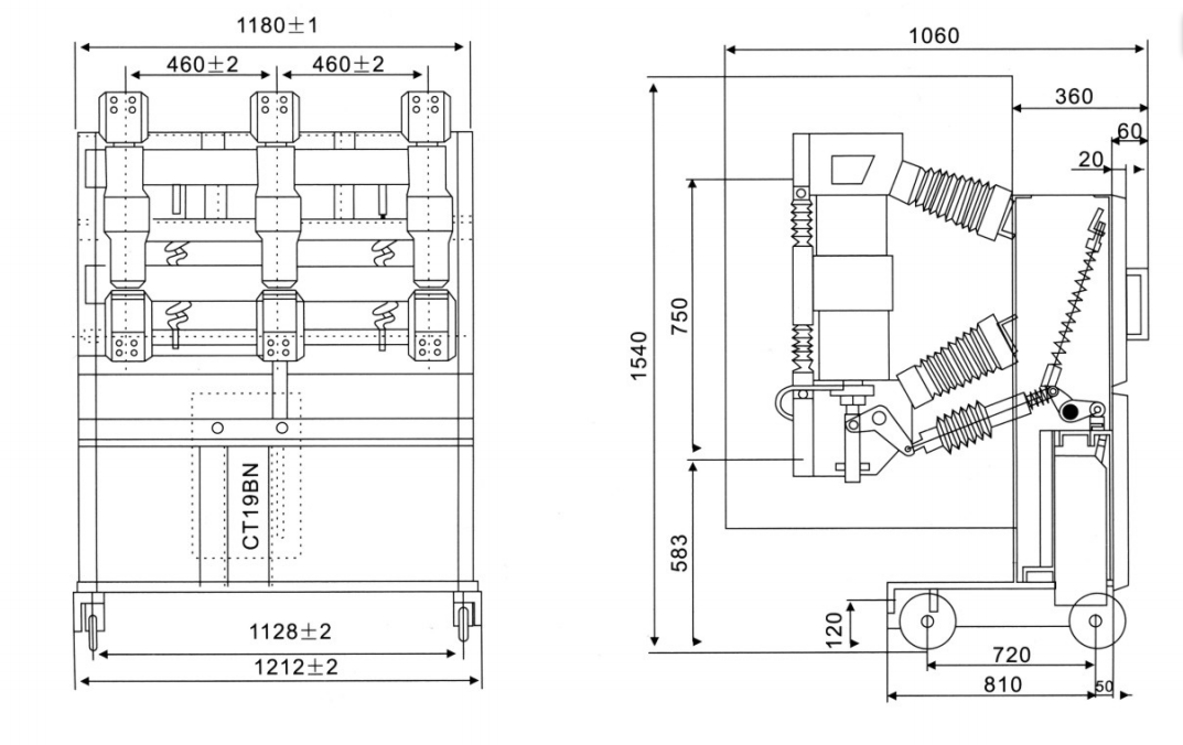 Вакуумный выключатель высокого напряжения серии ZN23-40.5 для внутреннего применения