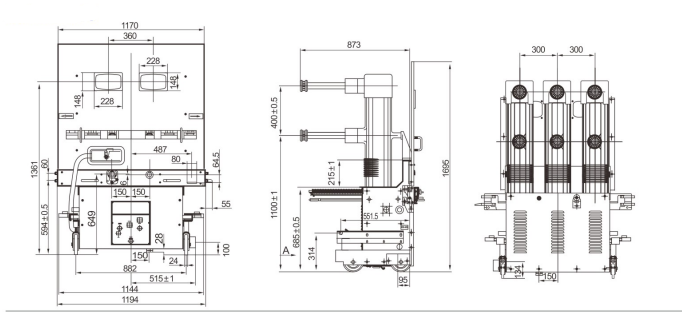 zn85-40.5 вакуумный выключатель высокого напряжения для помещений