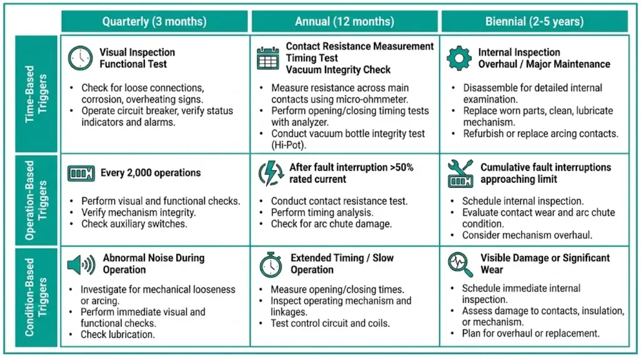 Контрольный список технического обслуживания VCB. Ежеквартальное годовое руководство, 2026 г.